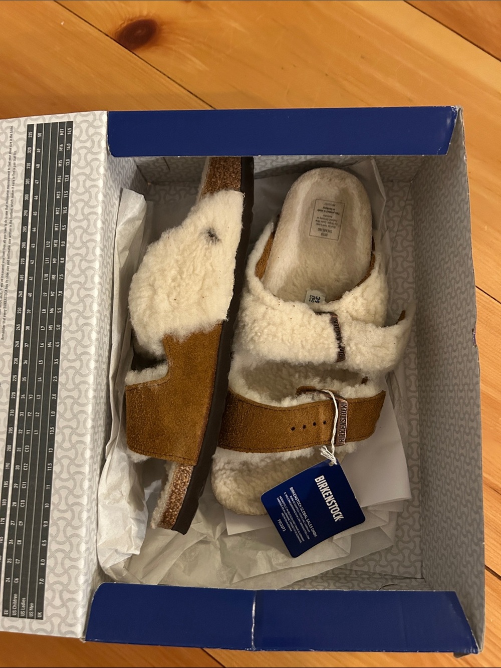 Birkenstock Arizona Split Teddy Parts Rivet Sandal - Brown